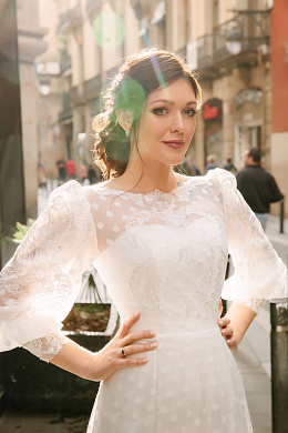 Свадебные платья с пышными рукавами купить или взять напрокат в Москве